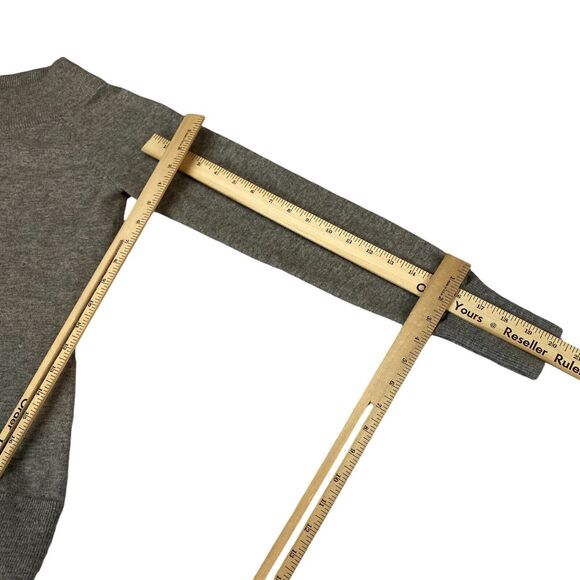 Ann Taylor Sweater Women Small Gray Wool Cashmere Long Sleeve Crew Neck Pullover - Picture 4 of 13